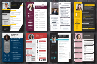 design professional resume , cv and cover letter templates