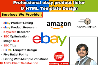 do ebay SEO product listing, cross listing, ebay, mercari and poshmark expert
