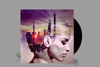 do a unique album art cover for you and single art cover
