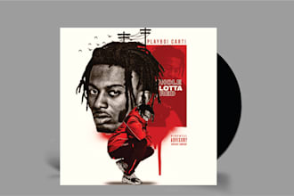make a attractive hiphop rock rap coverart album art artwork album mixtape cover