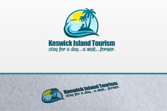 design modern unique beach logo