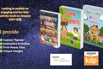 design kids activity book,worksheet,puzzle for amazon kdp