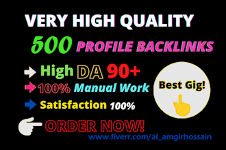do high quality off page SEO profile backlinks service