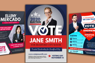 amazing urgent political flyer and election banner or postcard for the campaign