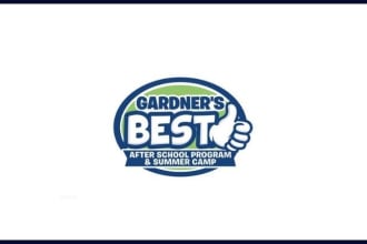 be make childcare, daycare, kids and education creative logo