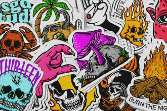 design sticker packs for logo and merchandise