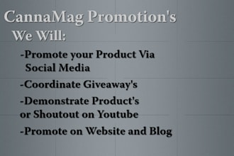 promote your 420 Related Product Via Social Media and Youtube