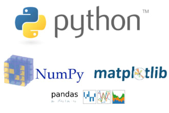help you related to python, pandas, numpy, matplotlib
