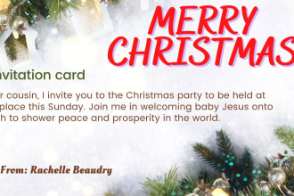 create christmas invitation,wishes,and christmas card for your event