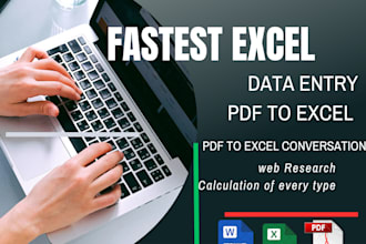do fastest excel data entry, PDF to excel