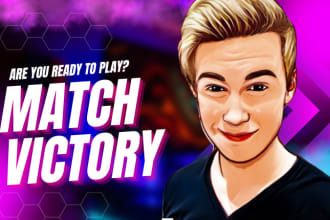 draw cartoon character gaming youtube thumbnail for you
