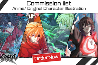 draw a fantasy or action art in manga style