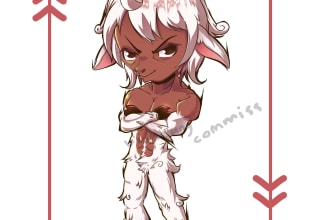 draw you cute chibi couple furry pokemon fanart