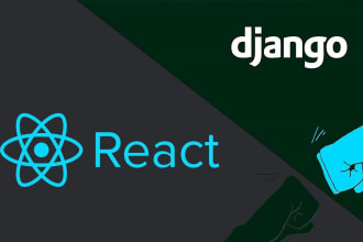 build responsive custom website in react and django
