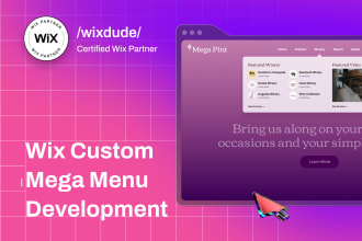 create a custom wix mega menu for your wix site