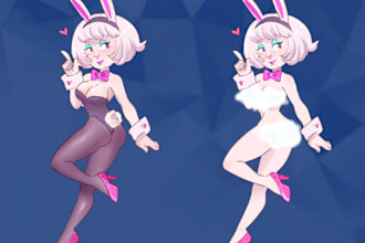 draw cute cartoon pinup art