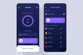 develop vpn app, location changing app both android and ios