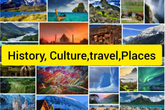 write content on history culture travel and place