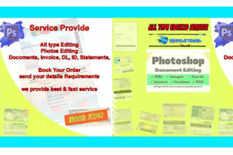 provide photoshop editing service front and back professional cards