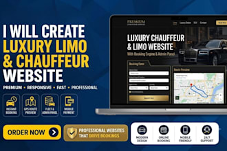 create luxury limousine, chauffeur and taxi booking website