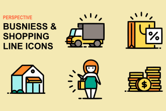 create unique line icon for your business