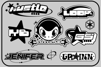 make y2k logo design for your brand
