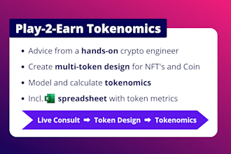 create gamefi p2e tokenomics for play to earn crypto games and igo