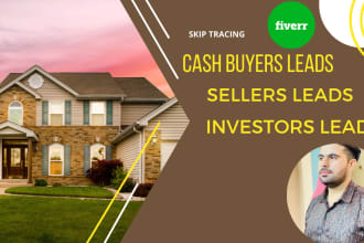 provide motivated cash buyers, sellers, investors leads with skip tracing