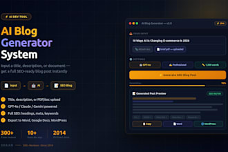 build an ai blog generator that creates SEO friendly