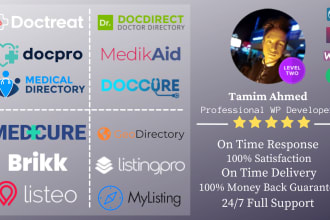 create doctors directory listing website with booking