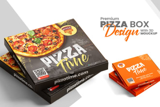 design pizza box, burger, and food product box packaging