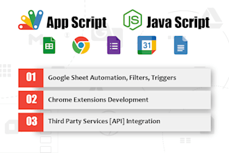 automate google sheets, docs, chrome extensions using app script