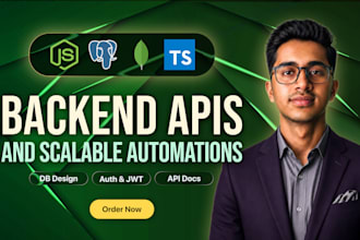 build reliable api integration, backend development and automations