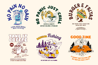 create retro cartoon mascot design for logo or merchandise