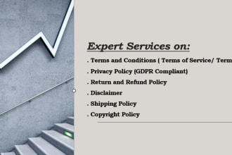 draft terms and conditions, terms of use, privacy policy for websites