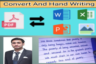 do pdf to word, handwriting to word, pdf to excel