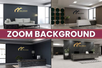 design professional google and zoom meeting virtual background