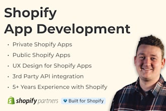 design and develop your public or private shopify app