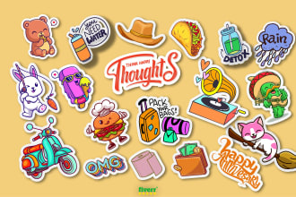 create awesome sticker, label, logo, and patch designs