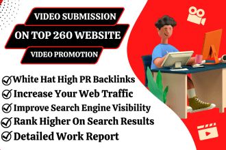 do video submissions on 250 high PR video sharing sites