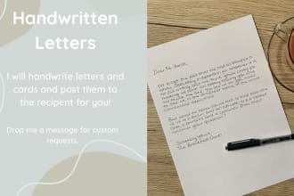 handwrite letters or cards and post them for you