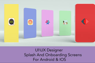 design onboarding splash screen for android and IOS