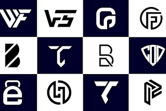 design a professional unique letter mark or word mark logo