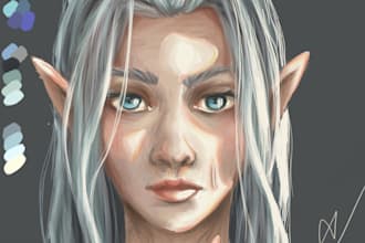 paint semi realistic cool and funny images digitally