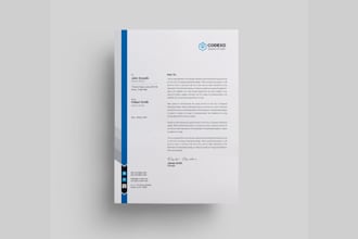 design a simple and nice looking letterhead word template