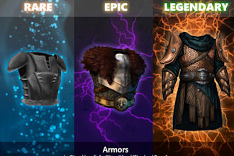 draw weapons, armors, items, and props