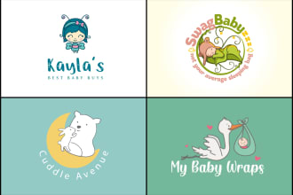 do cute baby and kids logo