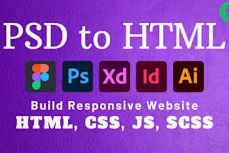 psd to html responsive conversion html, CSS, js