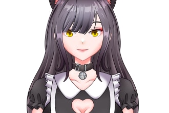 do a vtuber model for live2d model ready to rig vtuber model, facerig vroid