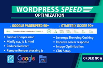 wordpress website page speed optimization